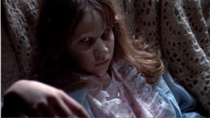 A possessed Regan (Linda Blair) in 'The Exorcist'.